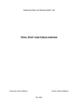 Život i rad Čarlsa Darvina