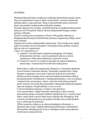 Interpol i Evropol: međunarodna policijska saradnja