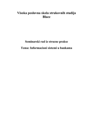 Informacioni sistemi u bankama