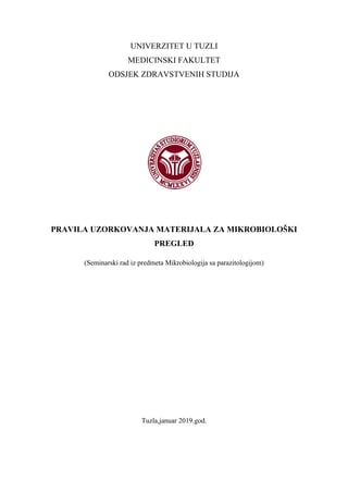 Pravila uzorkovanja materijala za mikrobiološku obradu