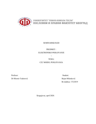 C2C model poslovanja