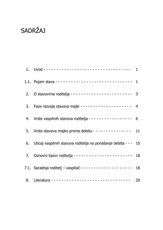 Vaspitni stavovi roditelja