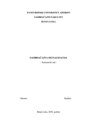 Saobraćajna signalizacija