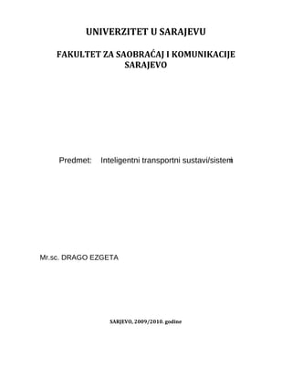 Inteligentni transportni sistemi