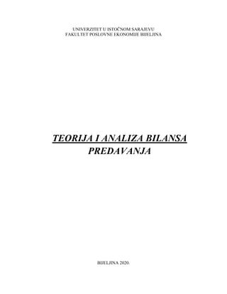 Teorija analiza bilansa
