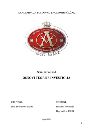 Osnovi teorije investicija