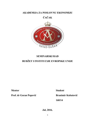 Budzet i investicije EU