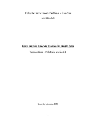 Kako muzika utiče na psihološko stanje ljudi