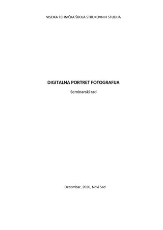 Portret digitalne fotografije