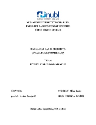 Životni ciklus organizacije