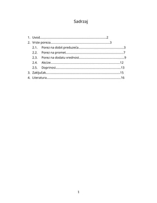 Porezi i poreski sistem