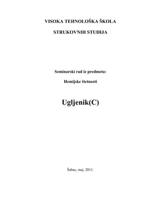 Ugljenik (c): seminarski rad