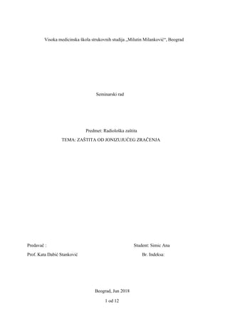 Zaštita od jonizujućeg zračenja