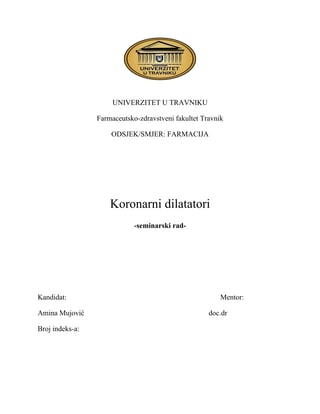 Koronarni dilatatori