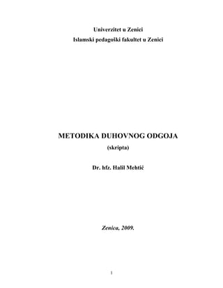 Metodika duhovnog odgoja mladih