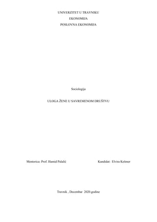 Uloga žene u savremenom društvu