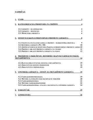 Regulativa farmaceutskog marketinga i menadžmenta