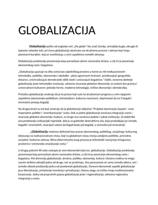 Globalizacija
