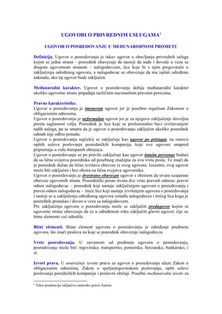 Ugovori o privrednim uslugama