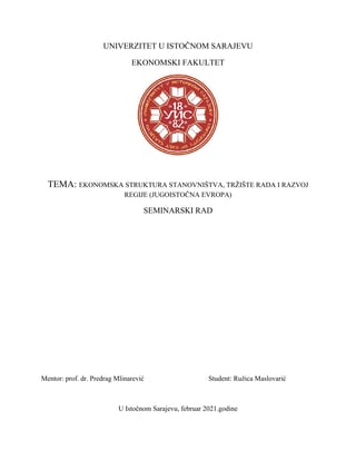 Ekonomska struktura stanovništva