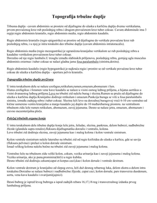 Topografija trbušne duplje