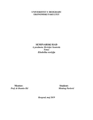 Ekološka revizija