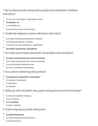 Radno pravo-kolokvijum