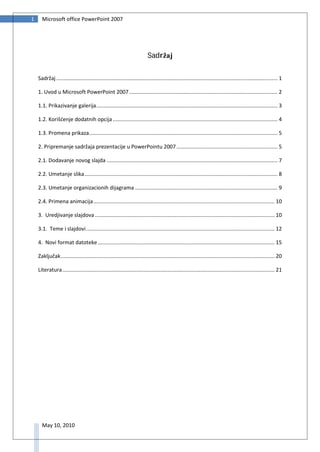 Uvod u Microsoft PowerPoint