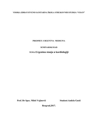 Urgentna stanja u kardiologiji