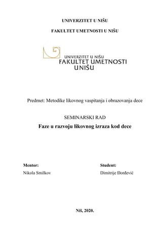 Faze u razvoju likovnog izraza kod dece