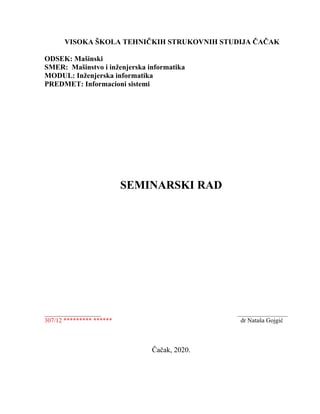 Informacioni sistemi