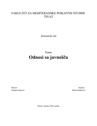 Odnosi sa javnošću