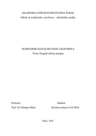 Pregled ciklusa prodaje