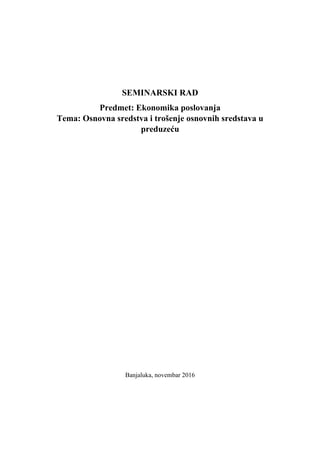 Osnovna sredstva preduzeća