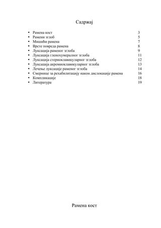 Medicinska rehabilitacija bolesnika sa luksacijom ramenog zgloba