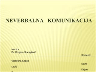 Neverbalna komunikacija