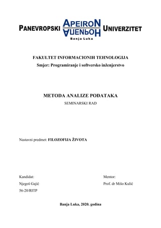 Metoda analize podataka