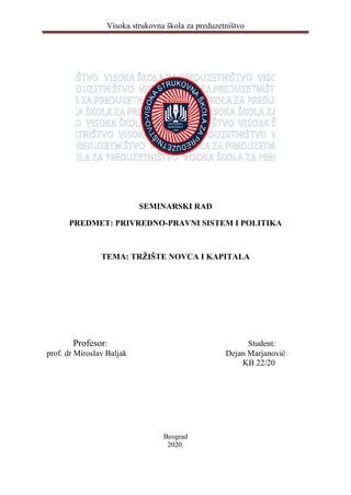 Tržište novca i kapitala