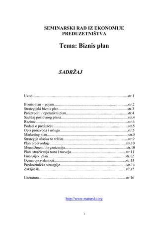 Biznis plan