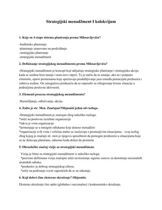 Strategijski menadžment