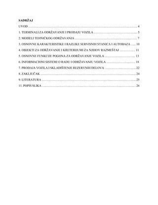 Terminali za održavanje i prodaju vozila