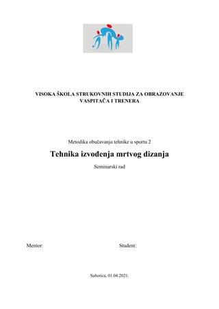 Tehnika mrtvog dizanja