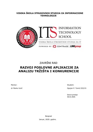 Razvoj poslovne aplikacije za analizu tržišta i konkurencije