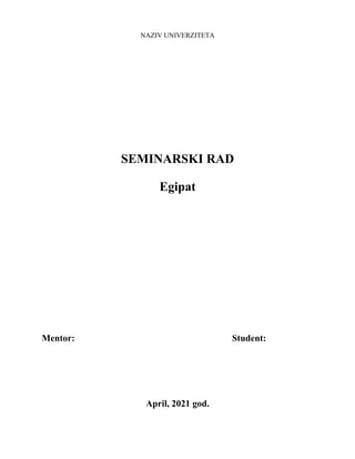 Egipat: istorija, arhitektura i zagrobni život