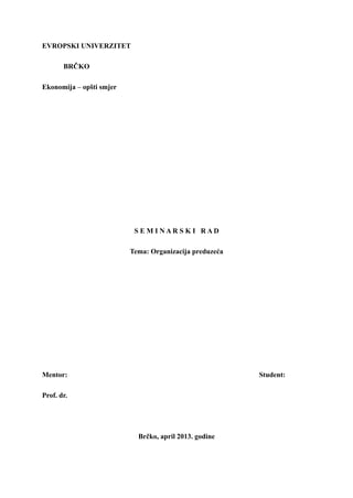 Organizacija preduzeća