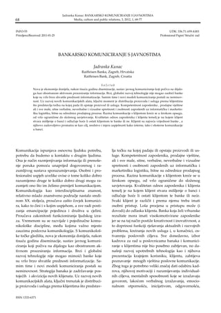 Bankarsko komuniciranje s javnostima