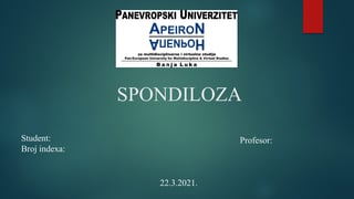 Spondiloza