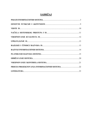 Informacioni sistemi