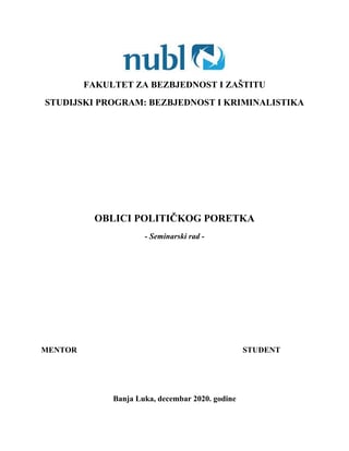 Oblici političkog poretka