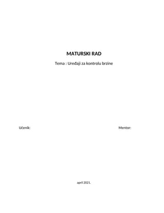 Uređaji za kontrolu brzine